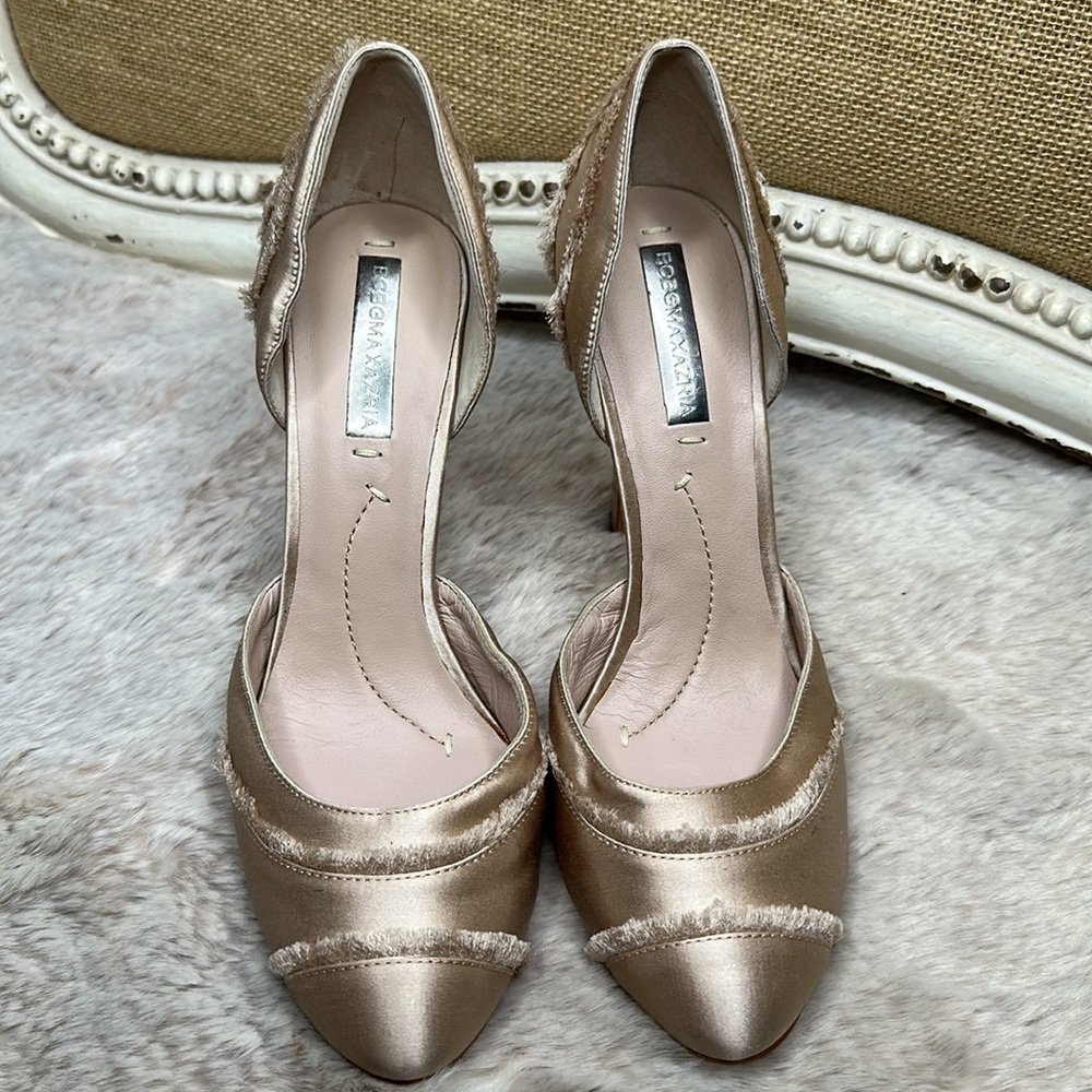 BCBGMAXAZRIA | Bcbg Max Azria Amaris Blush Satin Heels - Picture 4 of 14